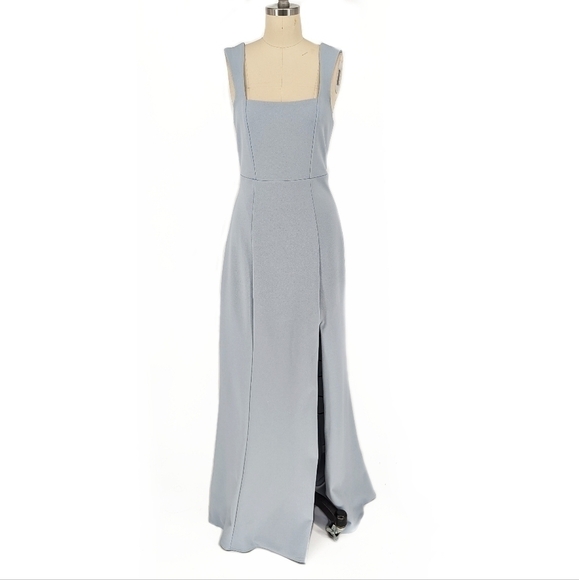 Show Me Your Mumu Maxi Dress Blue M bridesmaid wedding preppy classic formal - Picture 1 of 7